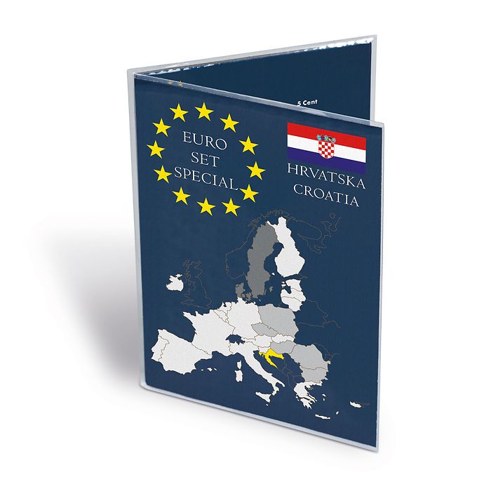 Tarjeta para una Serie de monedas en Euros de curso legal Croacia