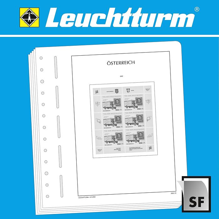 Leuchtturm suplemento-SF Austria - minihoja 2022