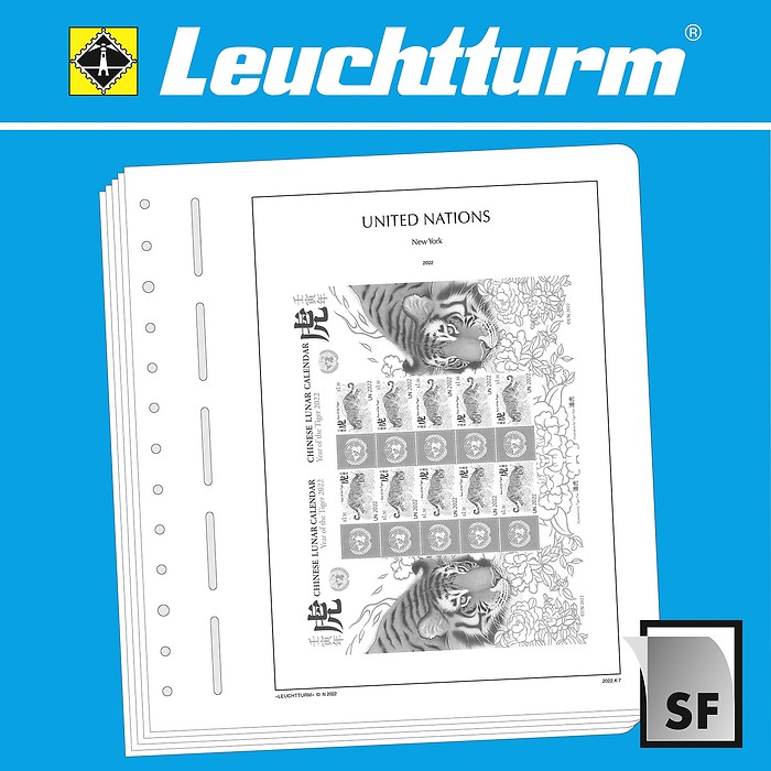 Leuchtturm suplemento-SF ONU Nueva York-hojas personalizadas 2022