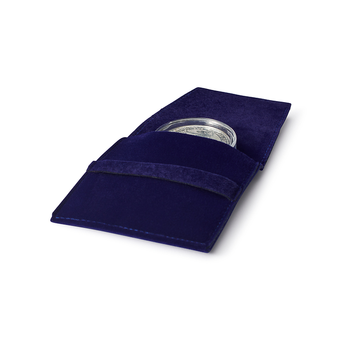 Monedero Premium para una moneda con o sin cápsula de hasta 50 mm, azul