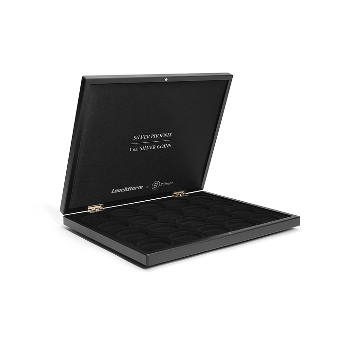 Volterra Uno - Estuche para 20 monedas de plata 'Silver Phoenix' en cápsulas monedero