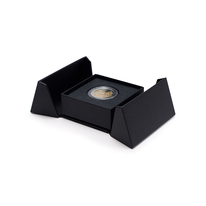 Estuche Porta para una cápsula de moneda redonda de 26/27 mm, negro