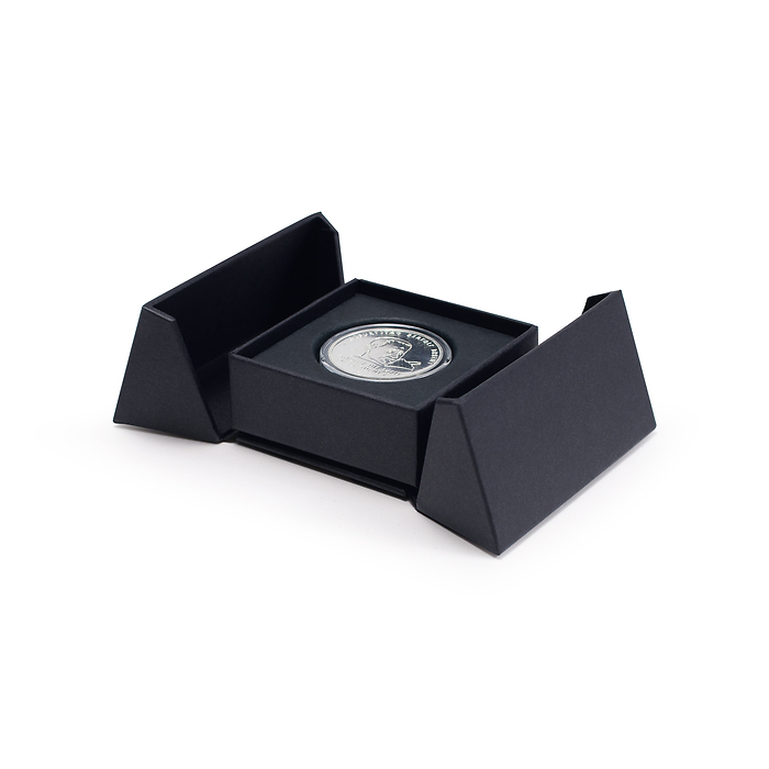 Estuche Porta para una cápsula de moneda redonda de 33 mm, negro