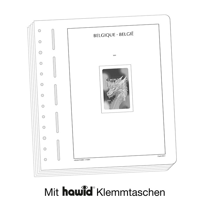 Leuchtturm Suplemento-SF Bélgica CRYPTO-sellos 2024
