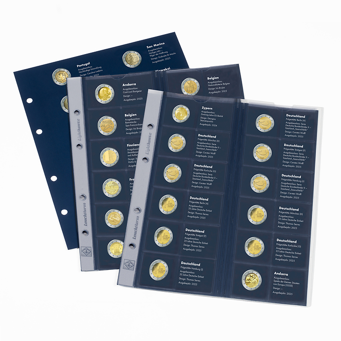 Optima suplemento 2025 para el álbum 'Monedas conmemorativas europeas de 2 euros'
