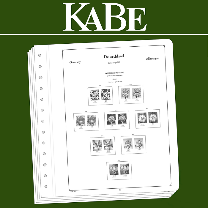 KABE OF-Hojas preimpresas República Federal de Alemania pares horizontales