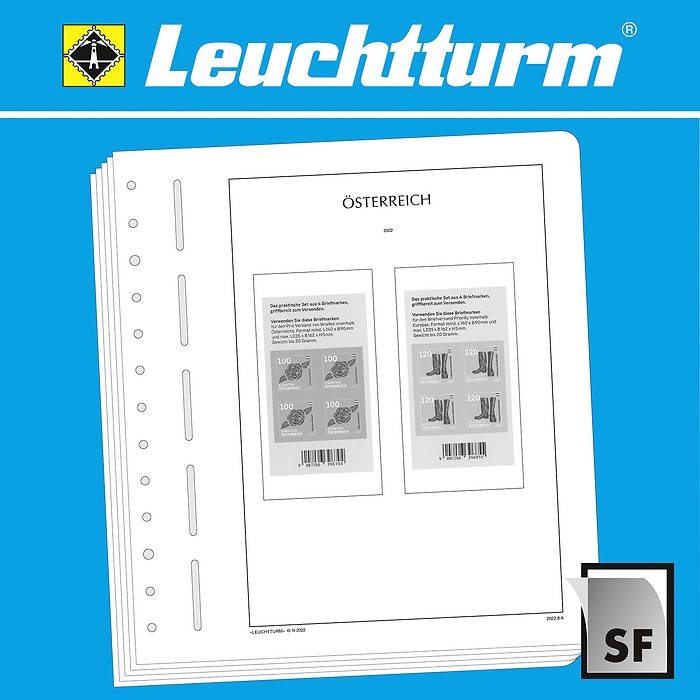 Leuchtturm Feuilles préimprimées Autriche carnets