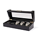 Caja para relojes Tempor, 5 compartimentos, negra