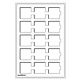 Tab bandeja L con 15 divisiones para cartones de monedas, hasta  50x50 mm, azul