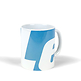 Taza de café de cerámica blanca con el logotipo Leuchtturm